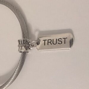 Silver Trust Dangle Charm for Pandora‎ Style Bracelet